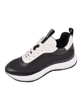 Hermes Sneakers Kuma Bear Low Cut Lace-up Logo Shoes Leather Black